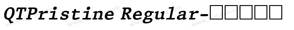 QTPristine Regular字体转换